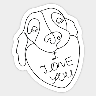 I love you doggy Sticker